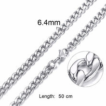 Load image into Gallery viewer, FILLED SOLID BOXCHAIN CHUNKY CUBA LINK CHOKER HEAVY FIGARO CHAIN NECKLACE IN STAINLESS STEEL MALE FEMALE JEWELRY Amazing Price