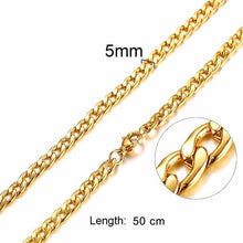 Load image into Gallery viewer, FILLED SOLID BOXCHAIN CHUNKY CUBA LINK CHOKER HEAVY FIGARO CHAIN NECKLACE IN STAINLESS STEEL MALE FEMALE JEWELRY Amazing Price